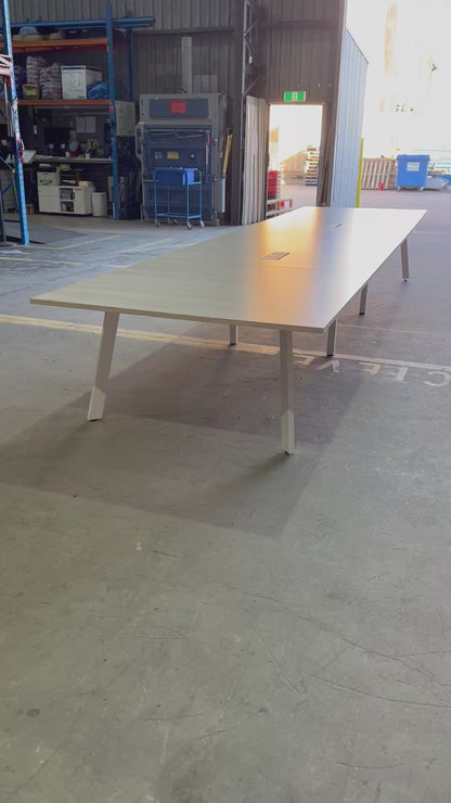 Commercial Boardroom Table with Cable Boxes - 20 Seater
