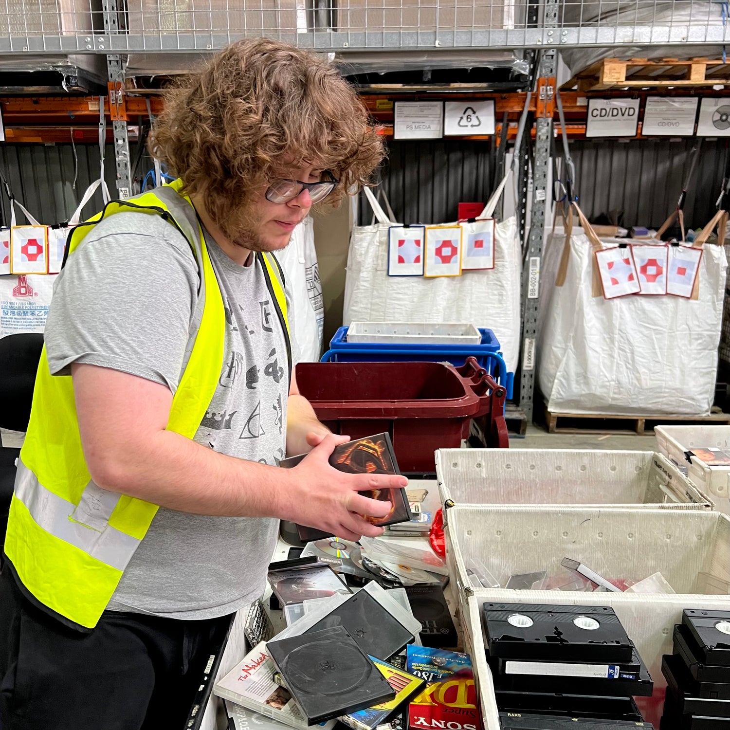 processing media in braybrook warehouse
