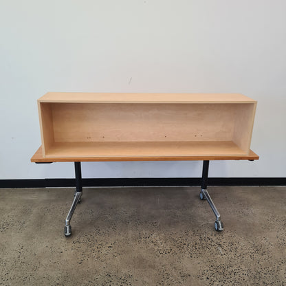 Floating Bookshelf in Light Oak Vinyl Finish