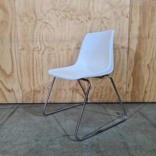 Sebel Hobnob Stacking Sled Chair in White