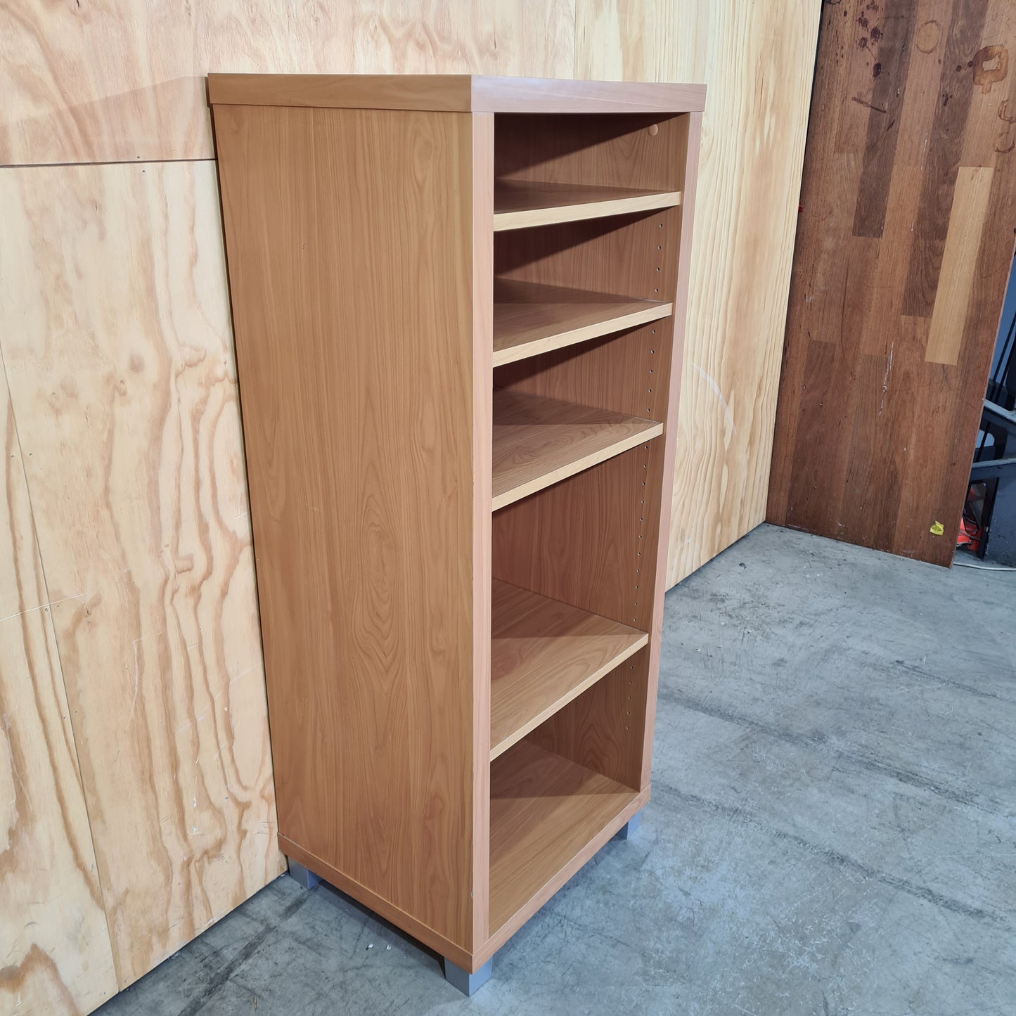 Contemporary Beech Veneer Bookcase