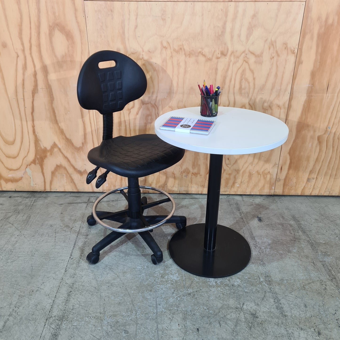 Industrial Polyurethane Drafting Stool