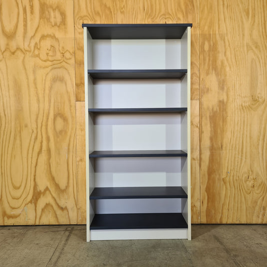 Staples White and Charcoal Bookshelf