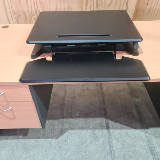 Desk Riser Black with Diamond Edge