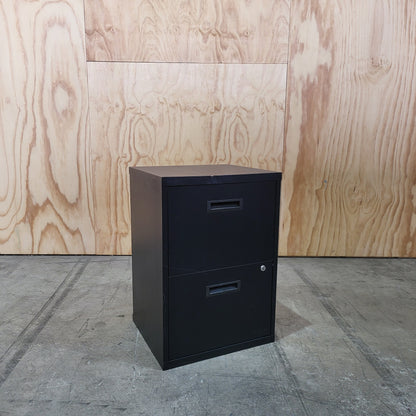 Black 2 Drawer Filing Cabinet