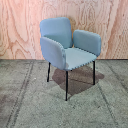 Singular Cushion Chair with Armrest in Grey