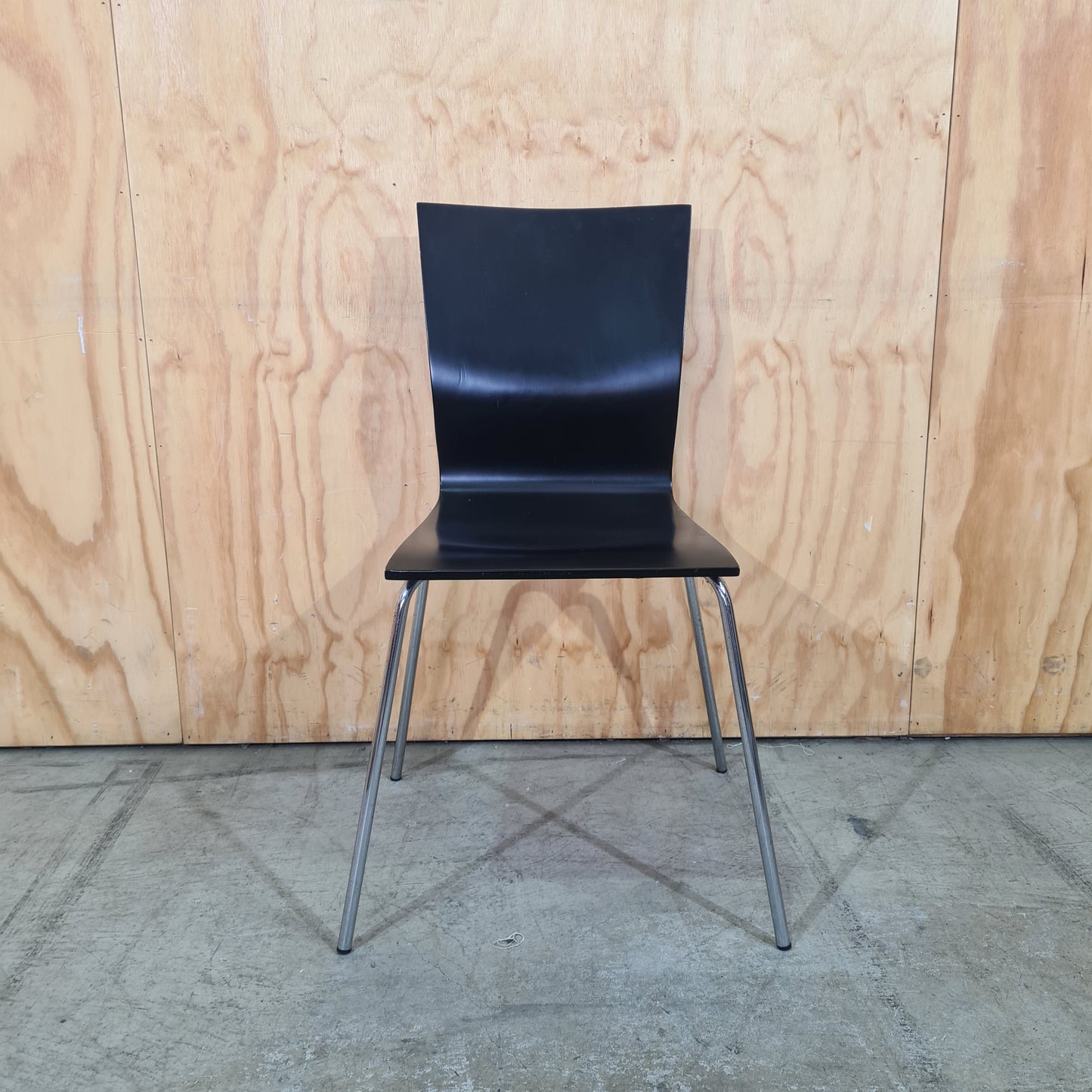 Wooden Black Stackable Chair