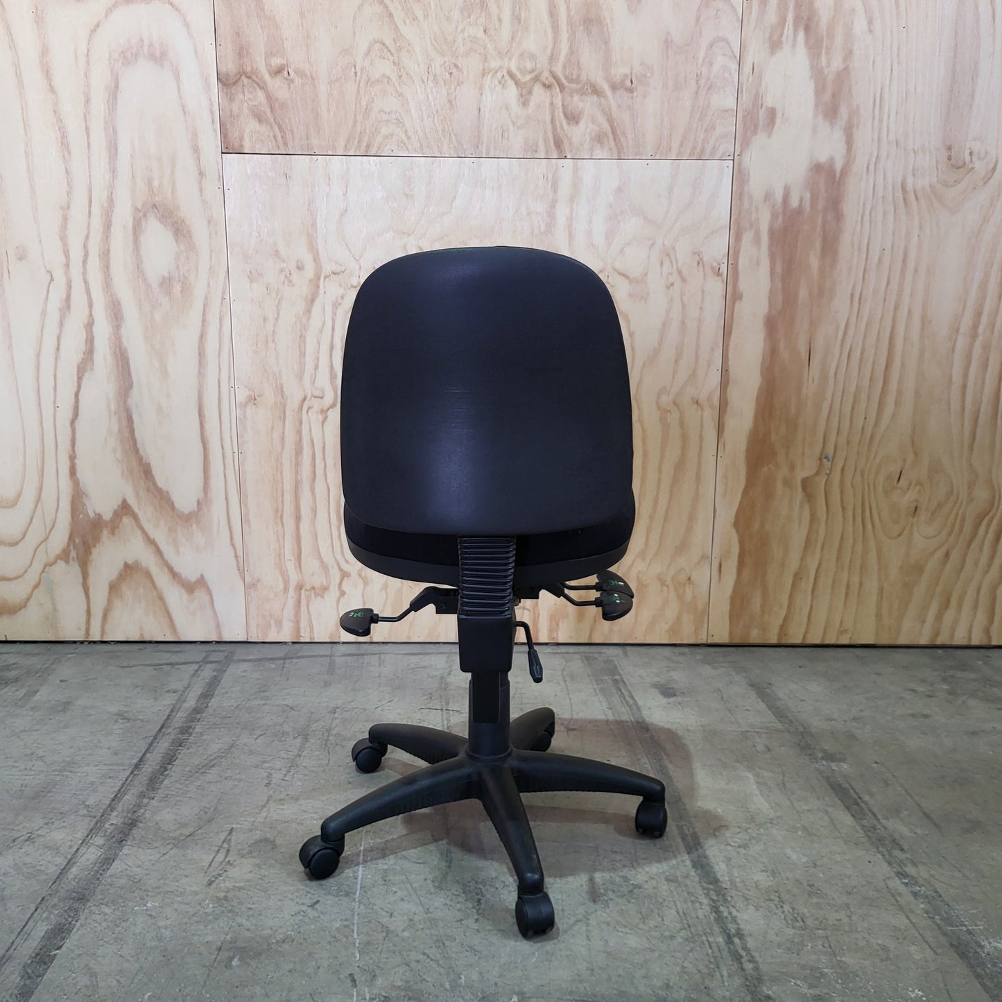 Black Task Chair With Triangle Patterns No arms