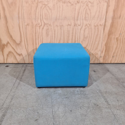 Square Ottoman in Azure Blue