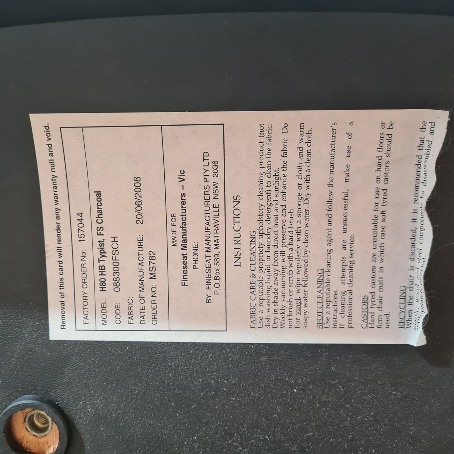 Grey High Back Task Chair