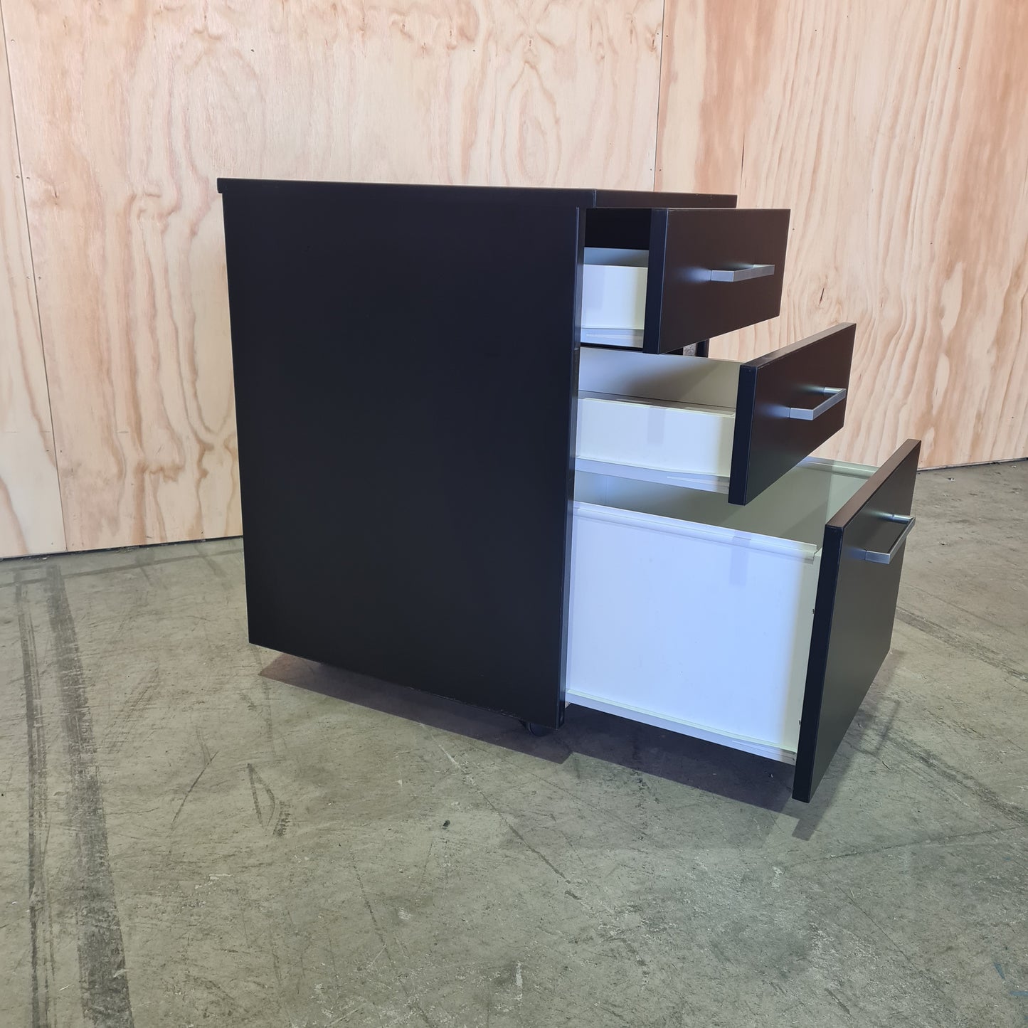 Black 3 Drawer Pedestal