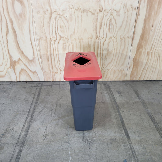 Multi sort 60L Bin Grey Base & Lid (Yellow & Red)