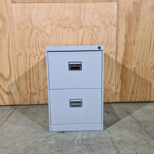 Grey 2 Drawer Filing Cabinet
