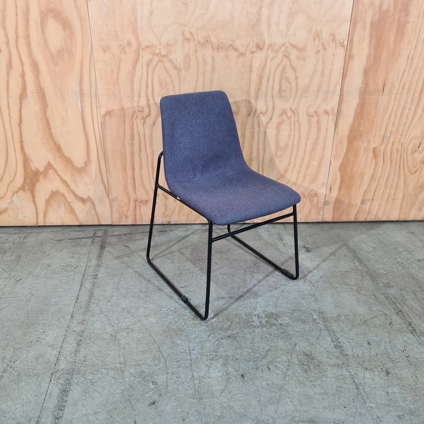 Anko Grey Fabric Chair with Metal Base