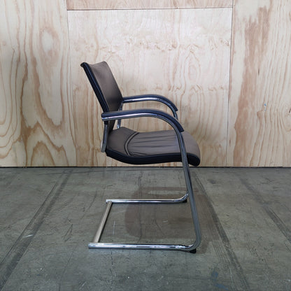 BULK BUY: Wilkhahn Modus 278/71 Stackable Sled Leather Chair
