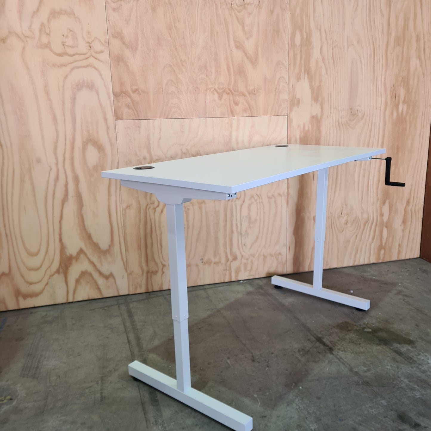 J. Burrows Matrix Manual Height Adjustable 1500mm Desk White/White
