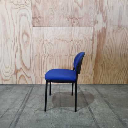 Waiting Room Chair with Blue Upholstery