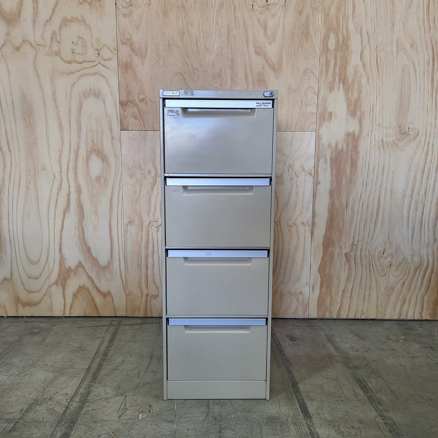 EliteBuilt Filing Cabinet 4 Drawer in Beige
