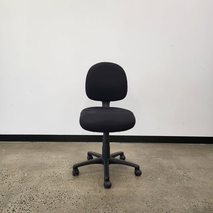 Gregory Task Chair in Black with Castor Wheels