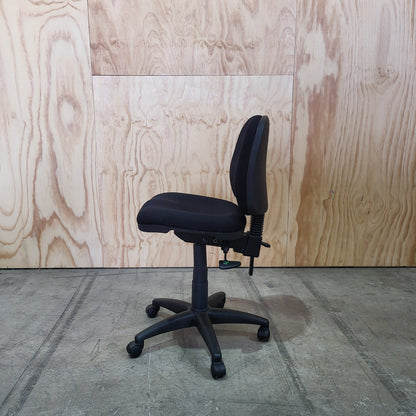 Black Task Chair With Triangle Patterns No arms