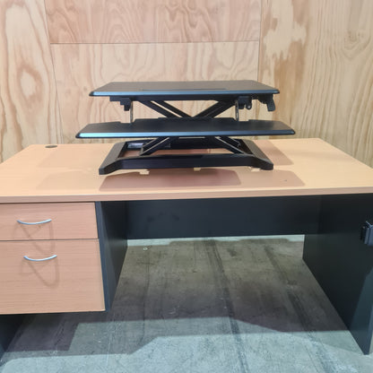 Desk Riser Black with Diamond Edge