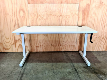 J. Burrows Matrix Manual Height Adjustable 1500mm Desk White/White