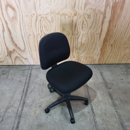 Black Task Chair With Triangle Patterns No arms