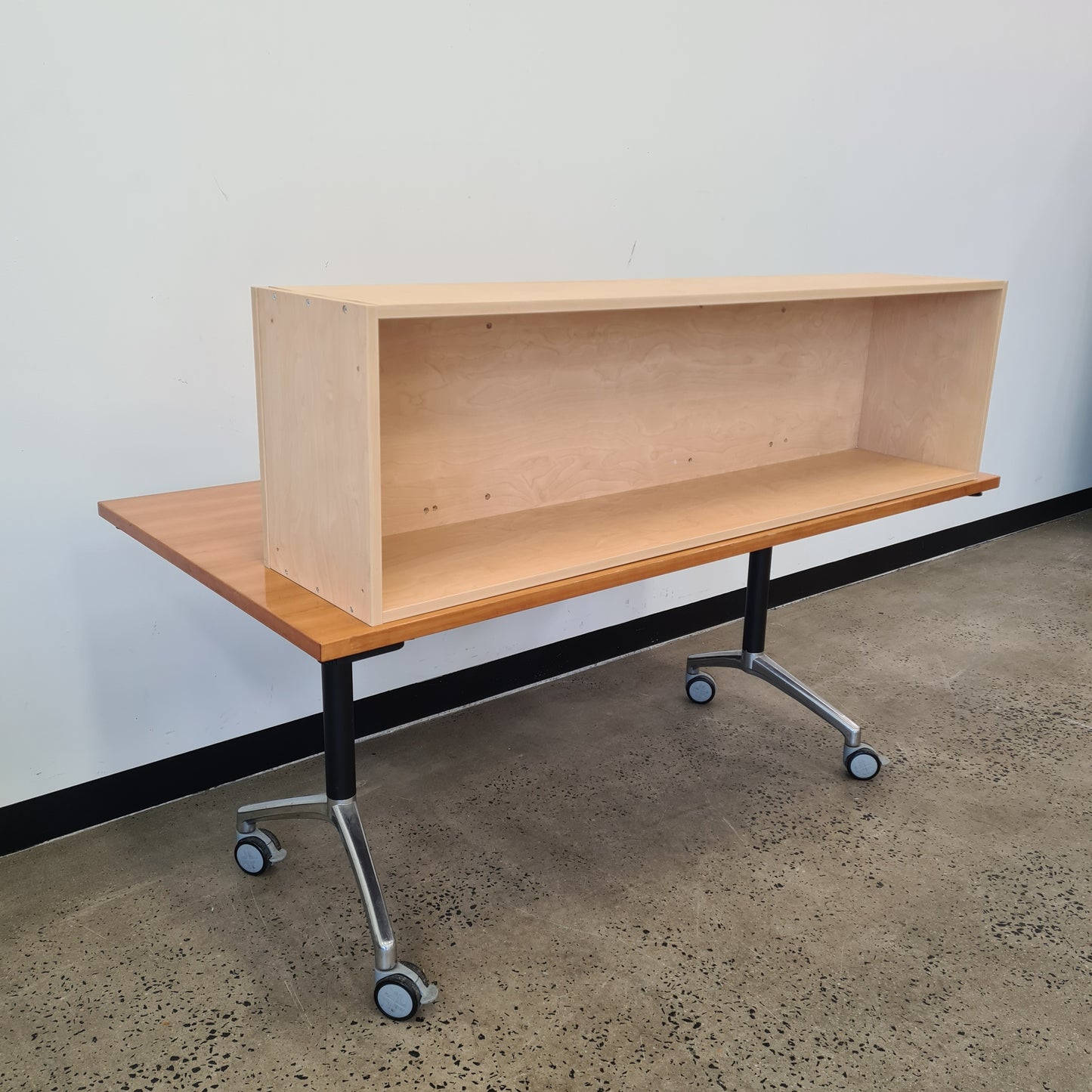 Floating Bookshelf in Light Oak Vinyl Finish