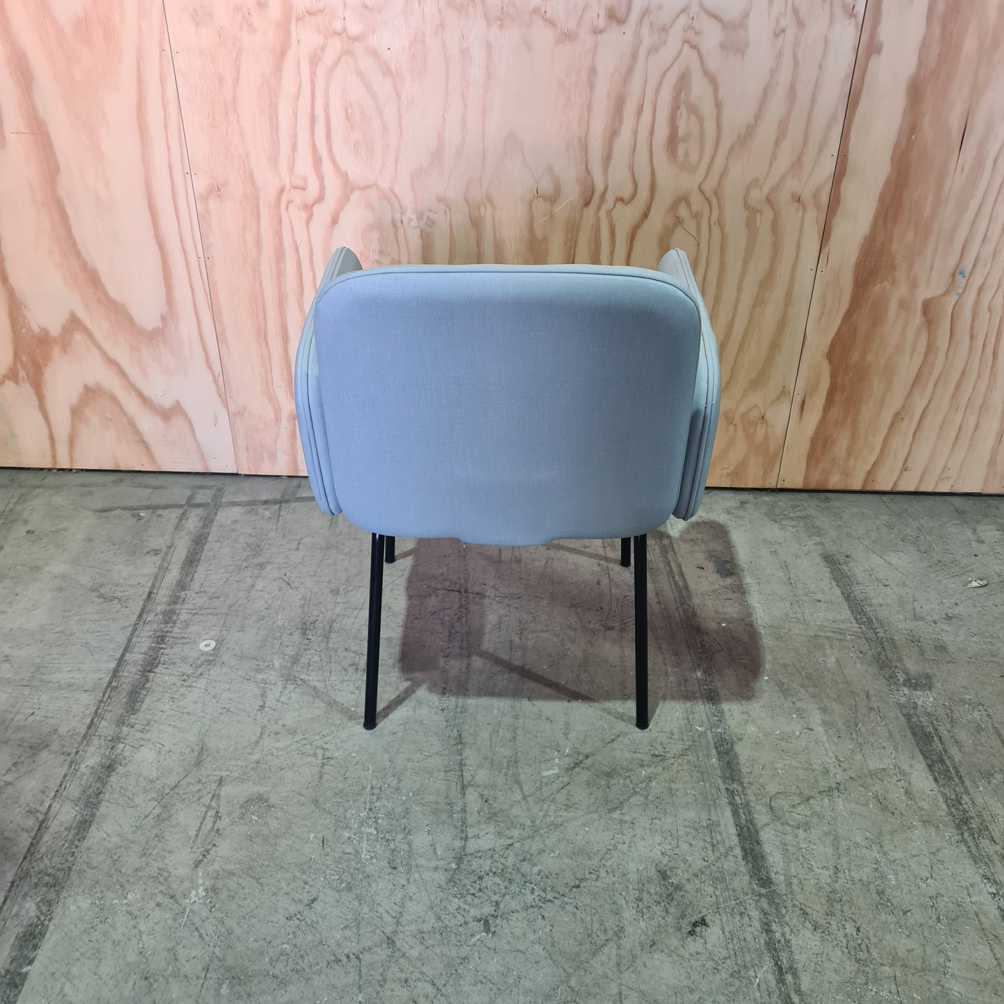 Singular Cushion Chair with Armrest in Grey