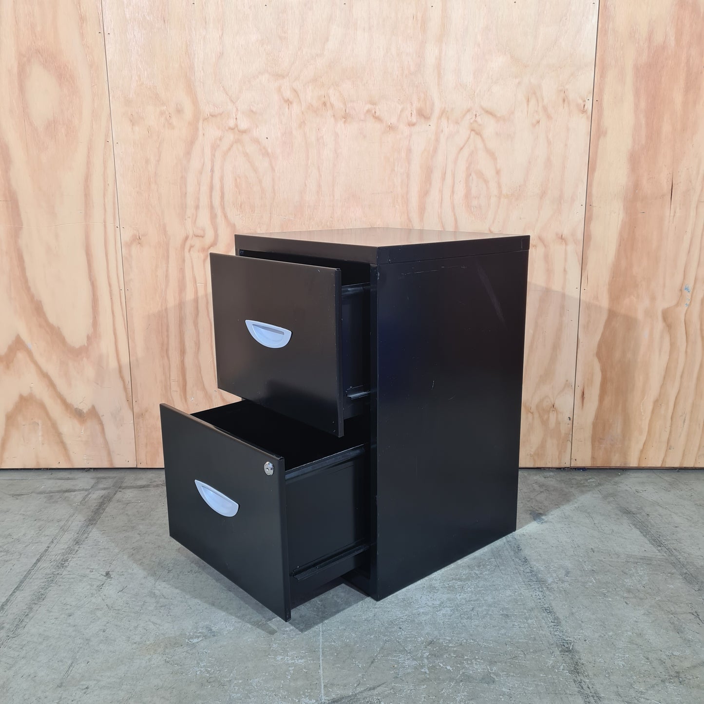 Black 2 Drawer Filing Cabinet
