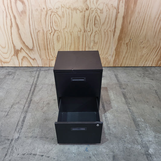 Black 2 Drawer Filing Cabinet