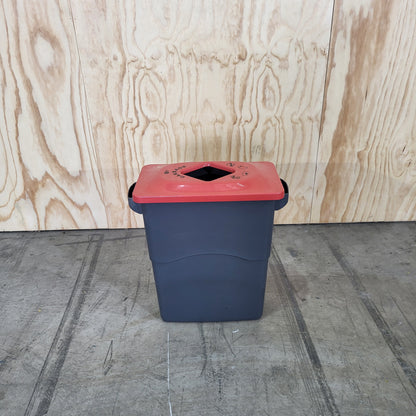Multi sort 60L Bin Grey Base & Lid (Yellow & Red)