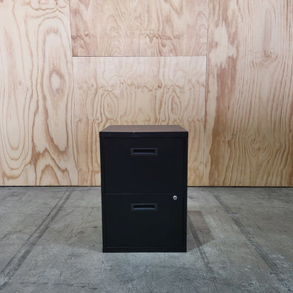 Black 2 Drawer Filing Cabinet
