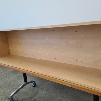 Floating Bookshelf in Light Oak Vinyl Finish
