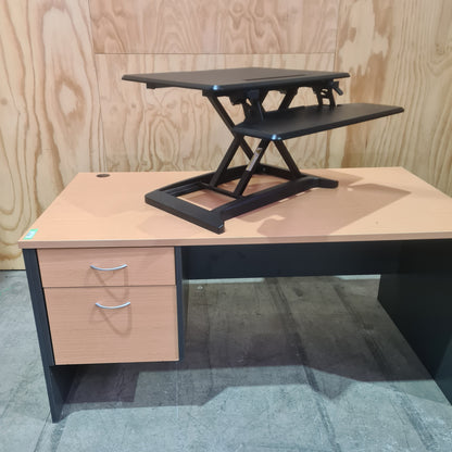 Desk Riser Black with Diamond Edge