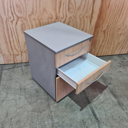 Beech and grey pedestal