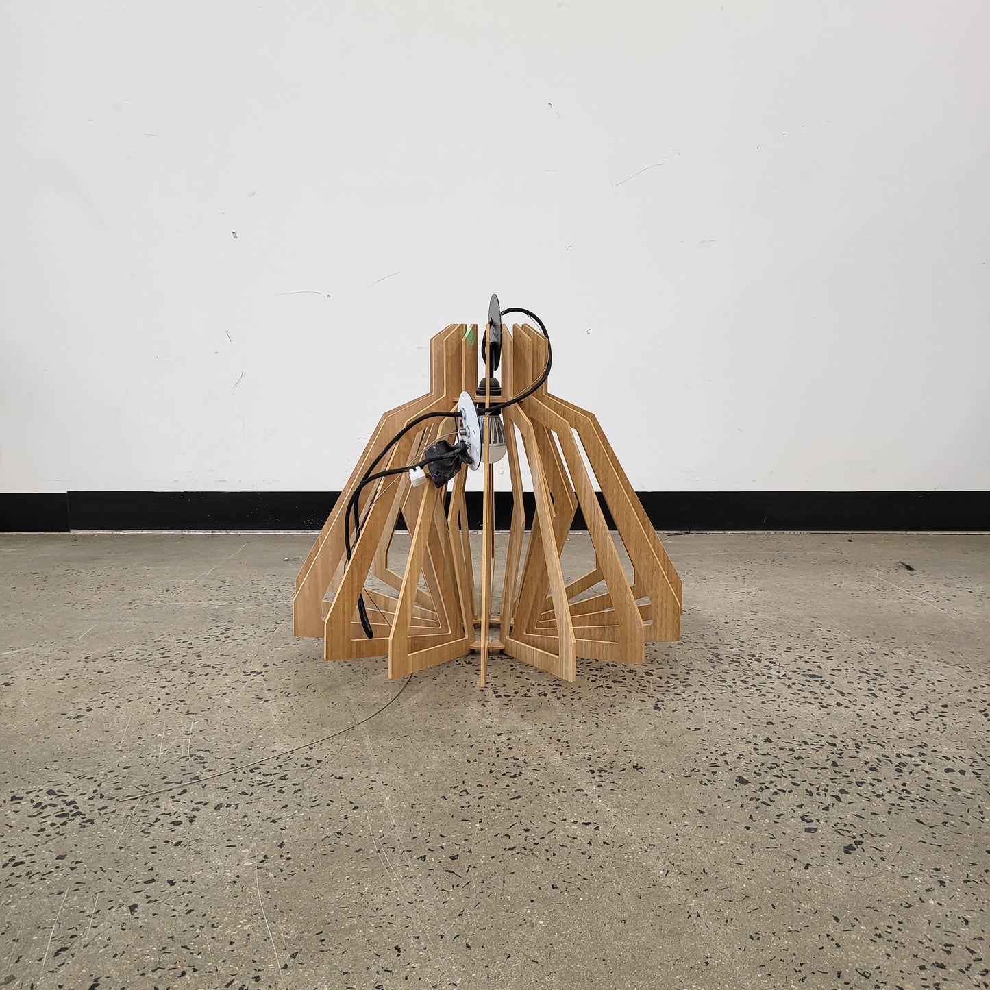 Geometric Timber Light Fitting
