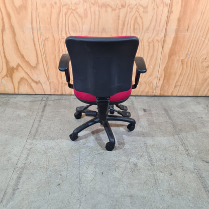 Red Task Chair with Arms