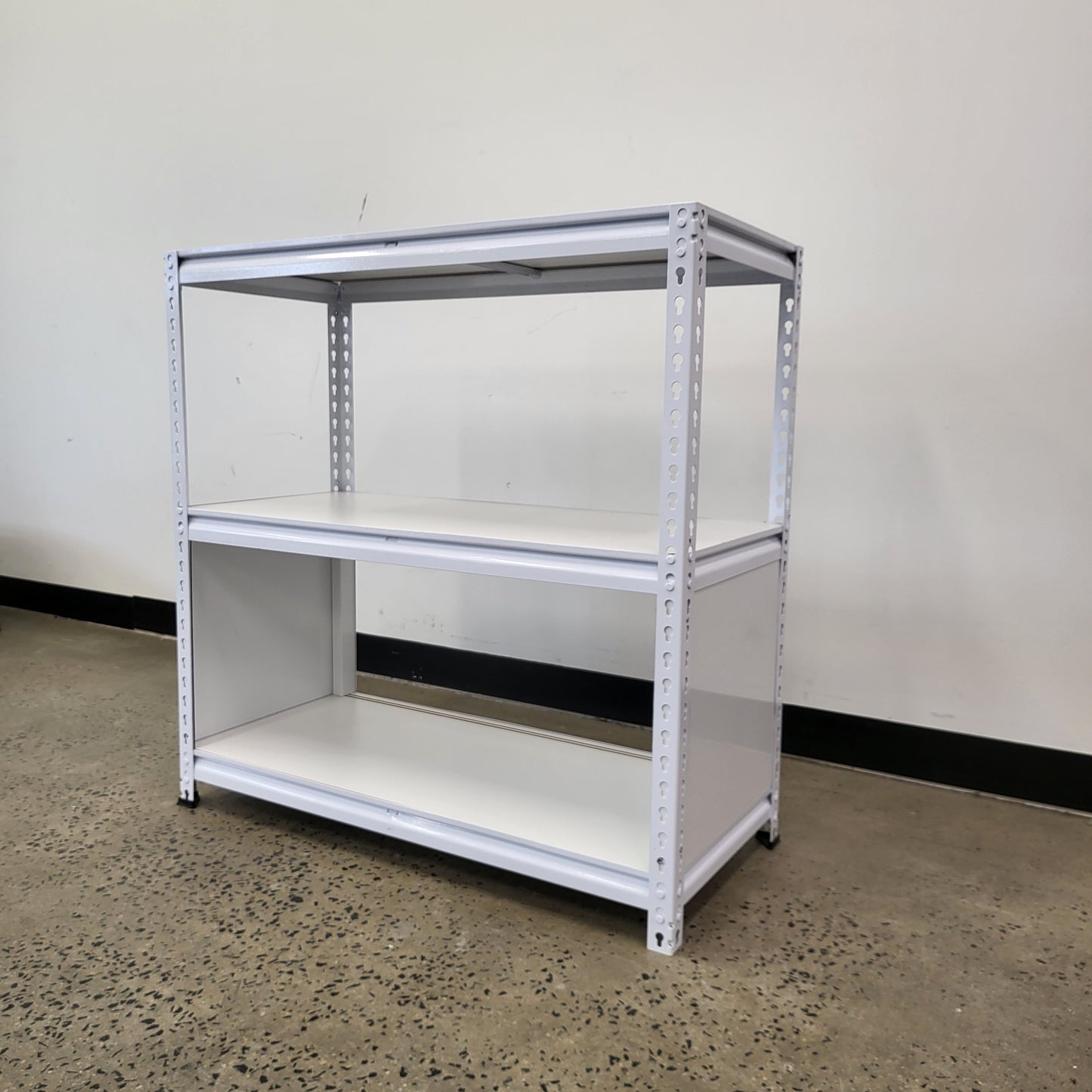 Planex Short Storage White Metal 2 Shelving Unit