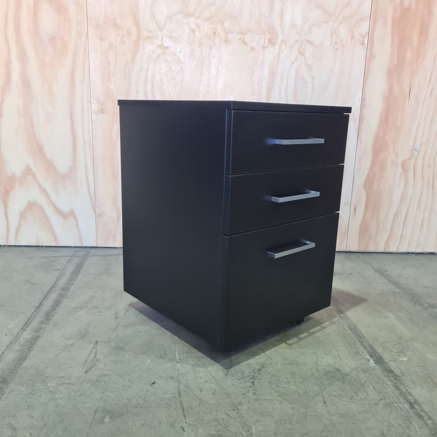 Black 3 Drawer Pedestal