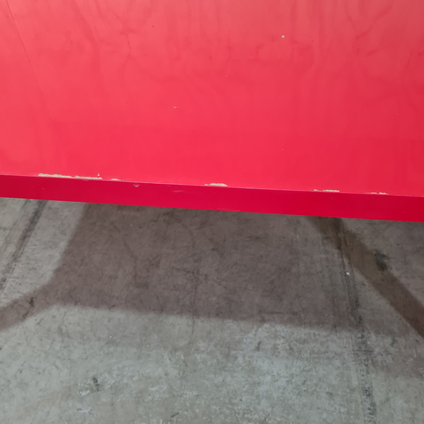 Red IKEA "Linnmon" Table