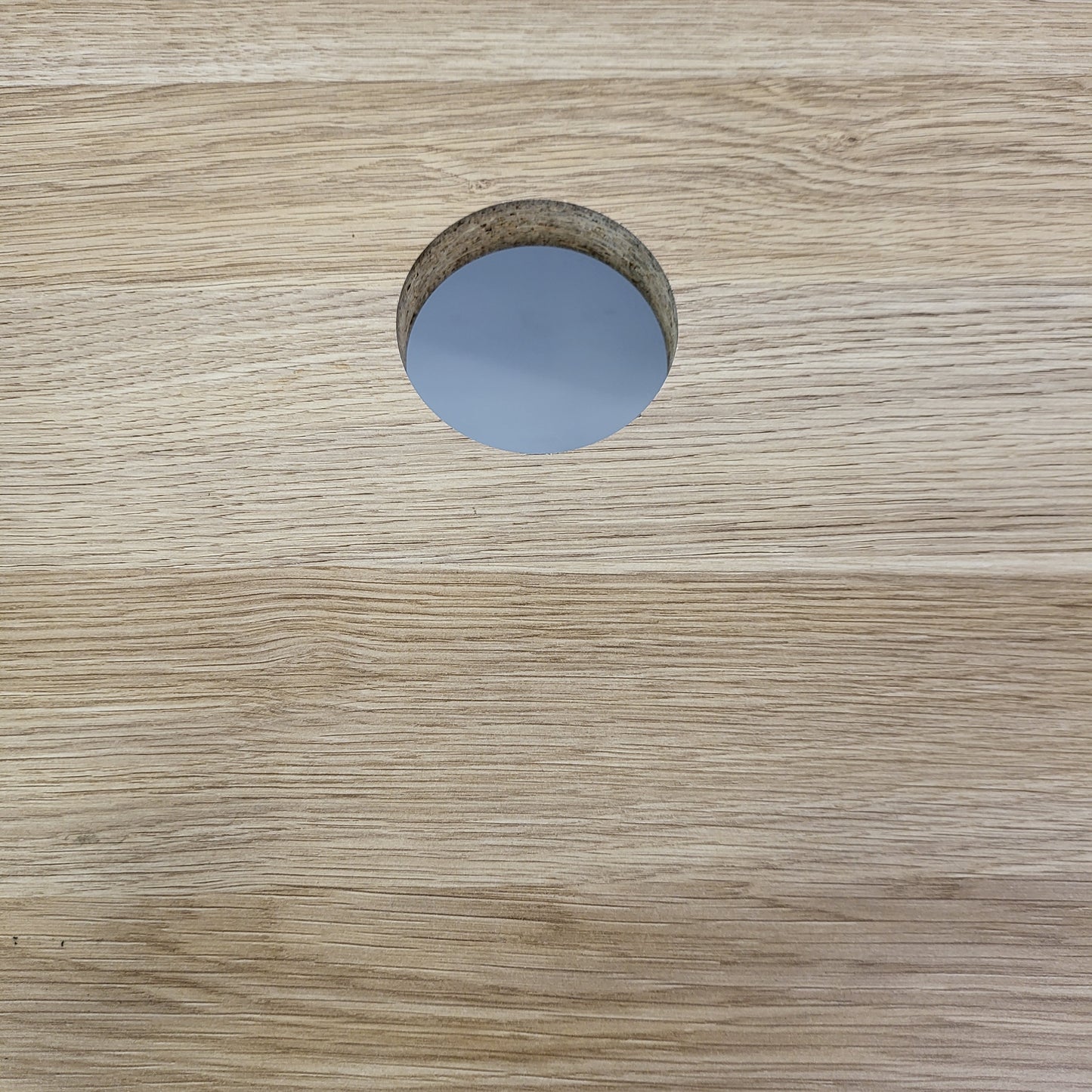 Boardroom Table with Cable Port in Light Wood