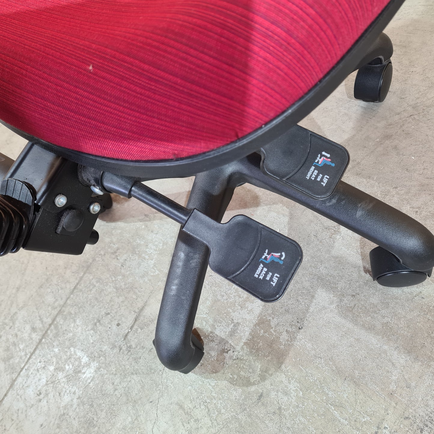 Red Task Chair with Arms