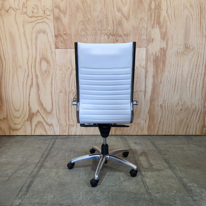 Eames Replica White Leather Highback Chair