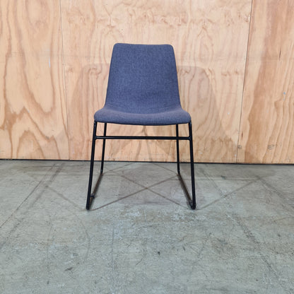 Anko Grey Fabric Chair with Metal Base