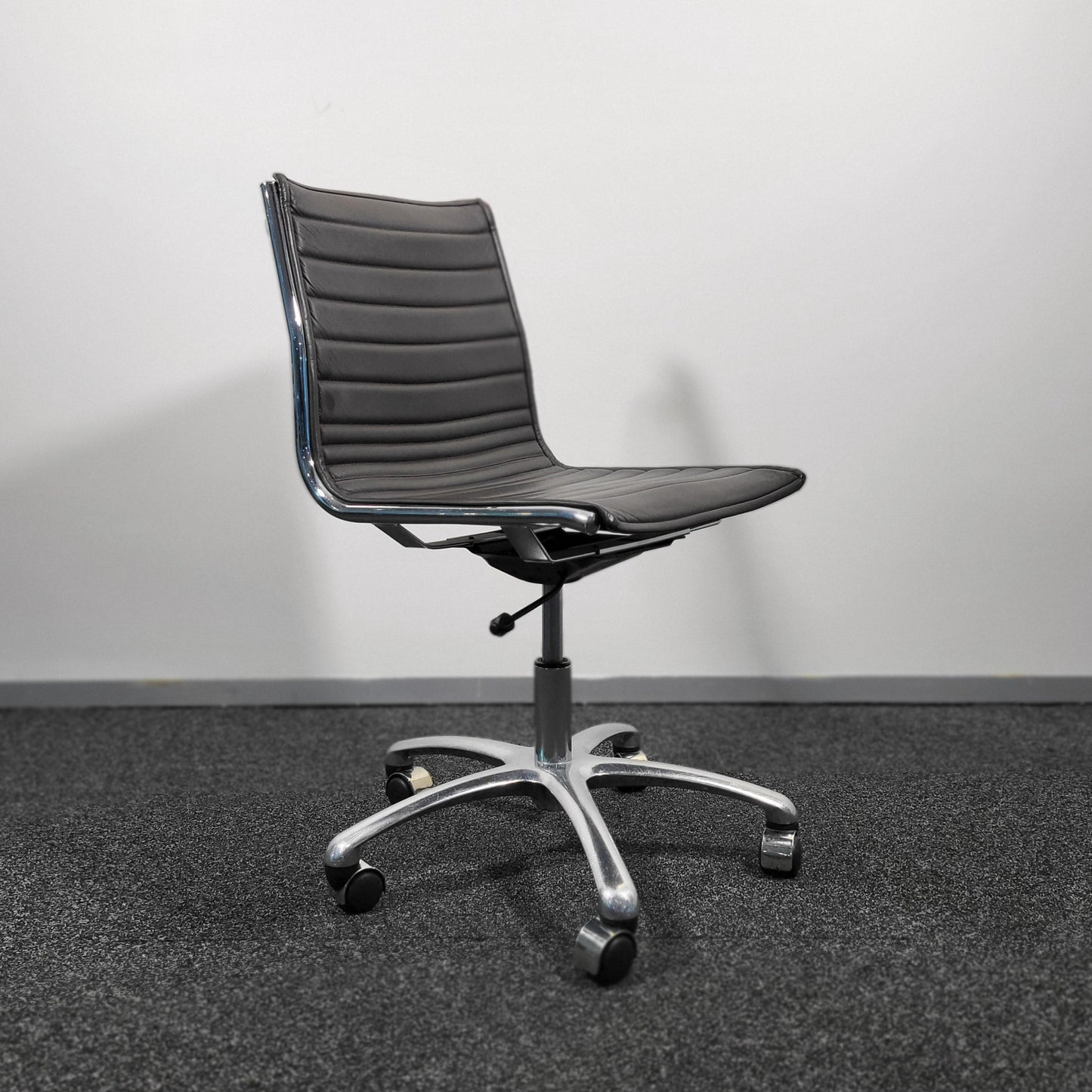 Dark Brown Leather Boardroom Conference Chair, Eames replica