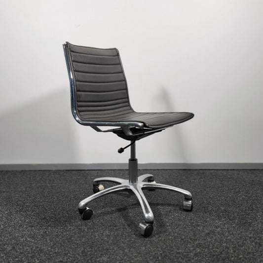 Dark Brown Leather Boardroom Conference Chair, Eames replica
