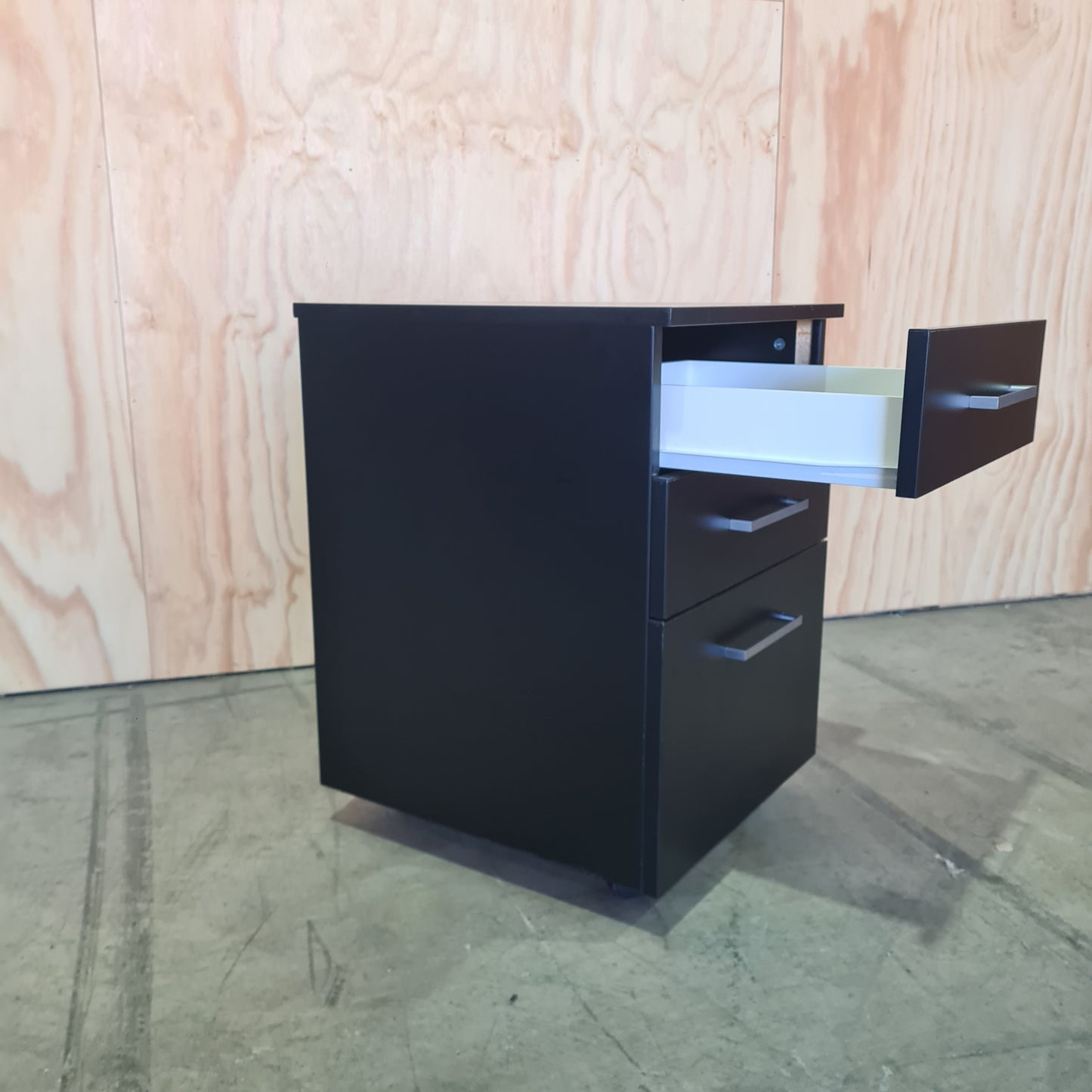 Black 3 Drawer Pedestal