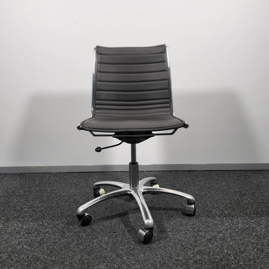 Dark Brown Leather Boardroom Conference Chair, Eames replica