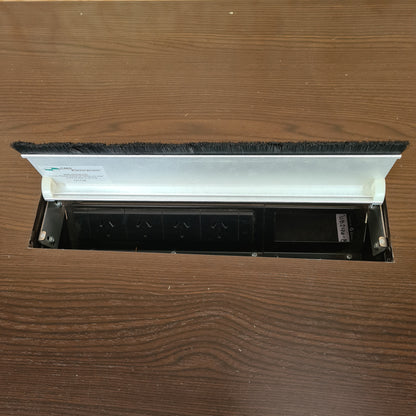 Executive Desk in Dark Oak with Powerboard